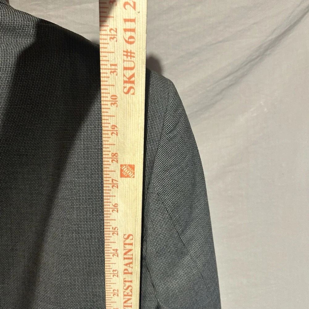Vintage Chereskin Suit Jacket Blazer 46L Grey Micro Check 3 Button Macedonia